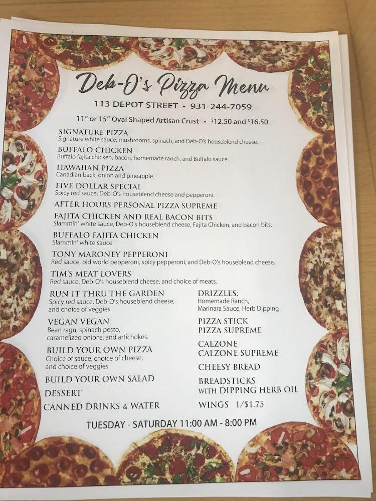 Deb O's Pizza And Patio Menu image 2